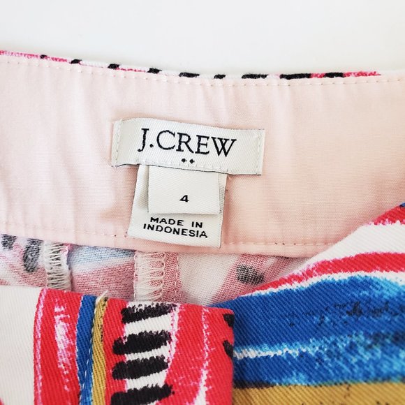 J. CREW FACTORY 5" Leaf Printed Chinos 4 - Picture 2 of 7